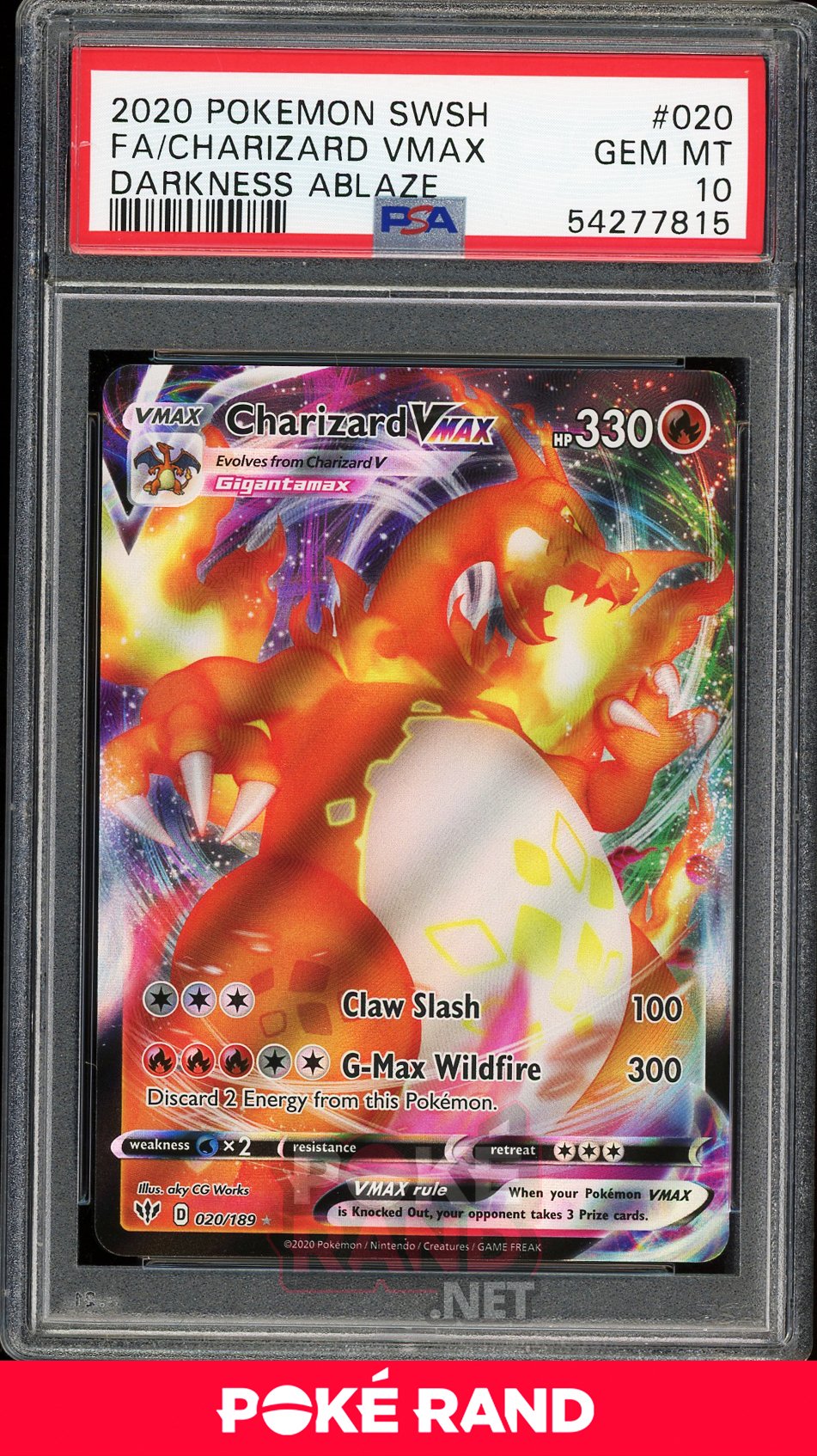 Charizard VMax (PSA 10) - Darkness Ablaze #20 - PokeRand