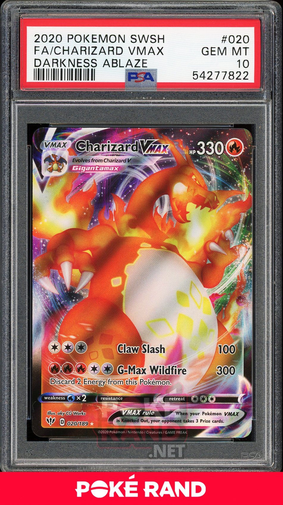 Charizard VMax (PSA 10) - Darkness Ablaze #20 - PokeRand