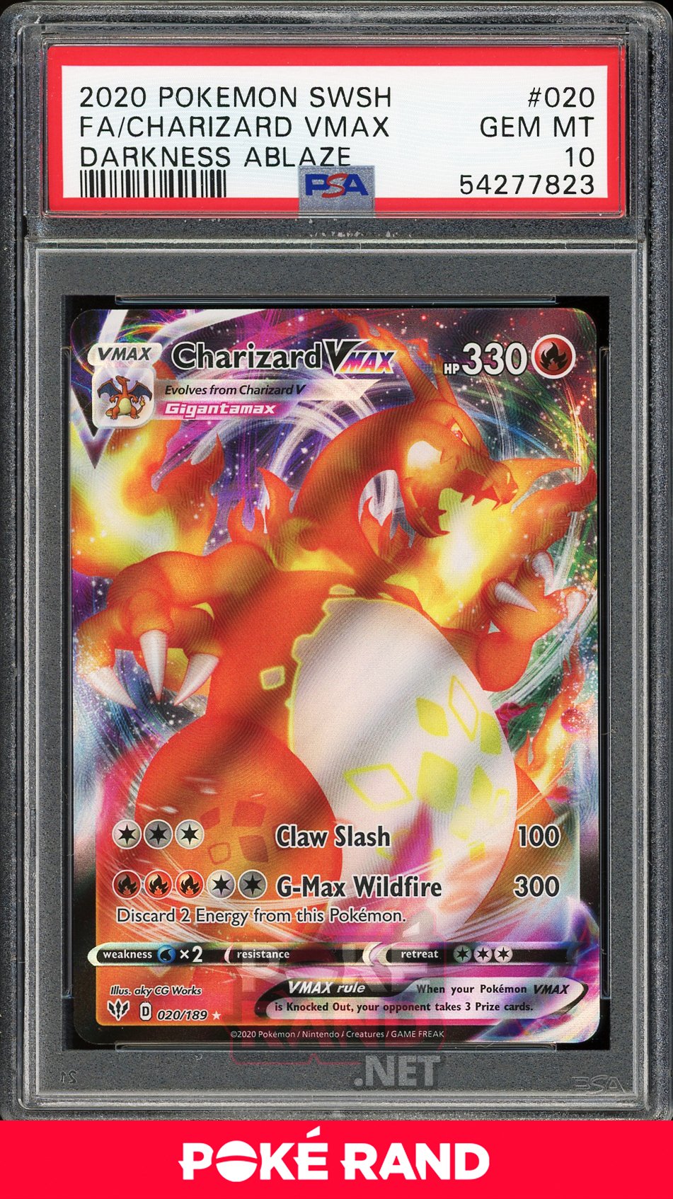 Charizard VMax (PSA 10) - Darkness Ablaze #20 - PokeRand