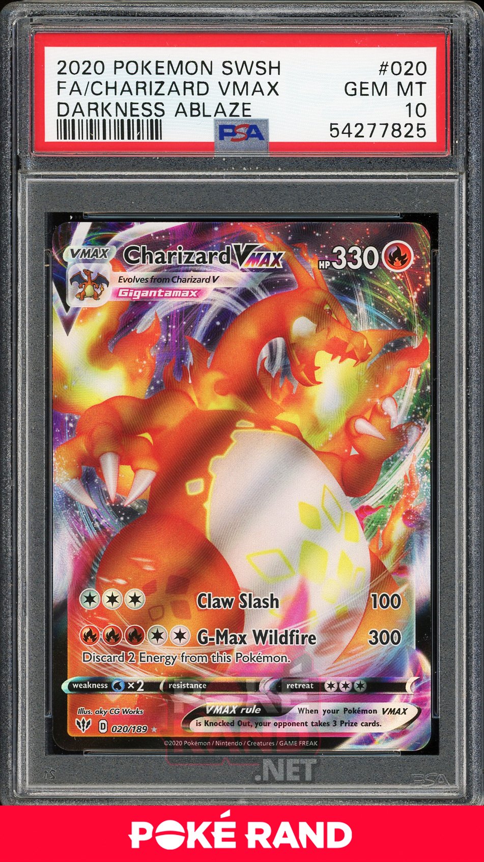 Charizard VMax (PSA 10) - Darkness Ablaze #20 - PokeRand