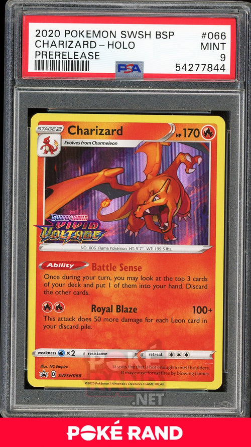 Charizard Pre-Release (PSA 9) - Vivid Voltage SWSH066 - PokeRand