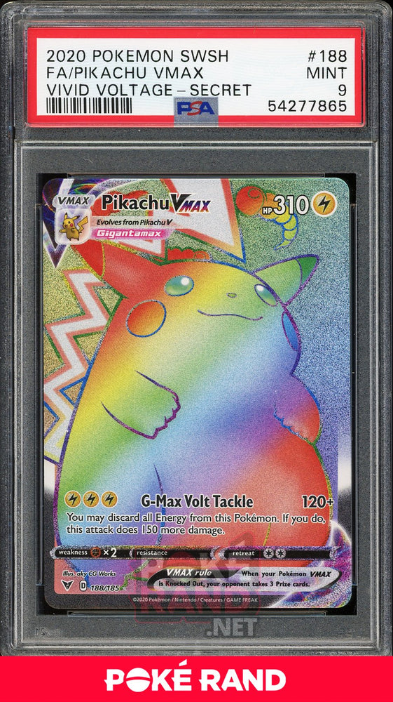Pikachu Vmax Secret Rare (PSA 9) - Vivid Voltage #188 - PokeRand