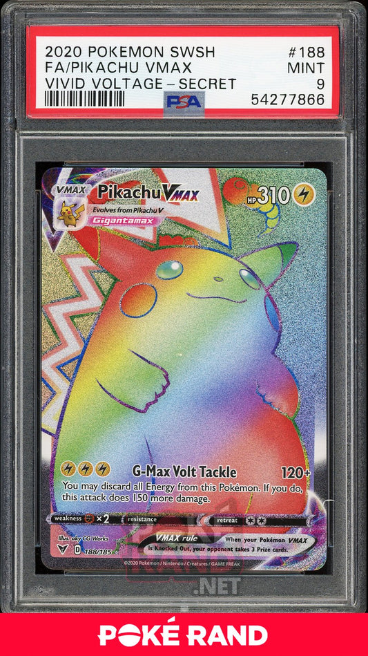 Pikachu Vmax Secret Rare (PSA 9) - Vivid Voltage #188 - PokeRand