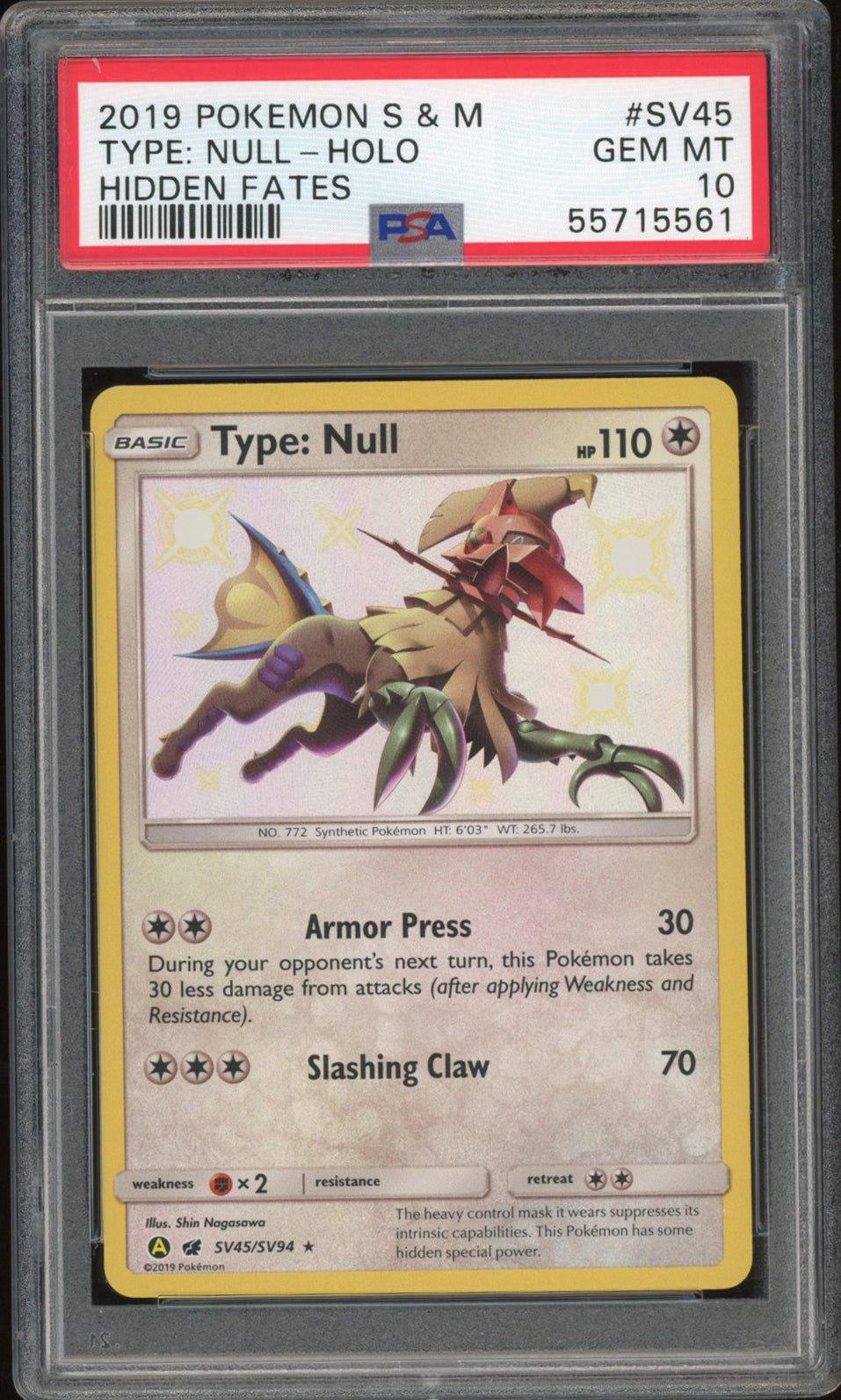 Type Null SV45 - PSA 10 - Hidden Fates Holo