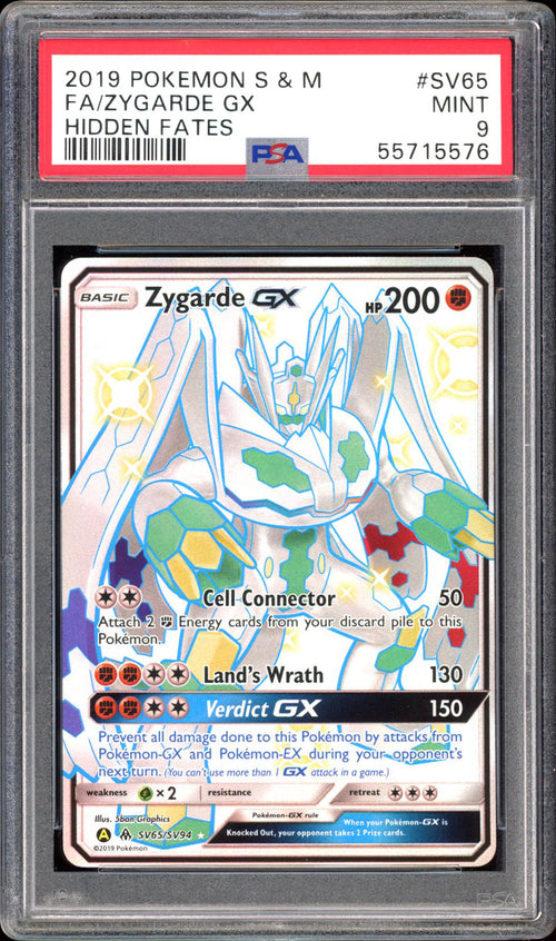 Zygarrde GX SV65 - PSA 9 - Hidden Fates Full Art