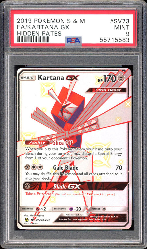Kartana GX SV73 - PSA 9 - Hidden Fates Full Art