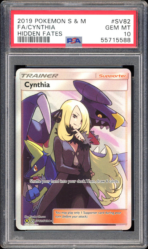 Cynthia SV82 - PSA 10 - Hidden Fates Full Art