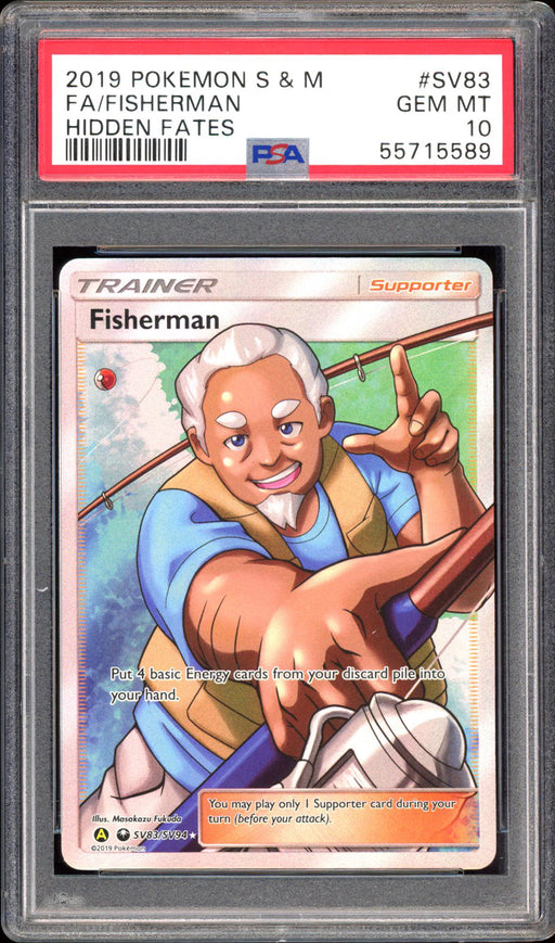 Fisherman SV83 - PSA 10 - Hidden Fates Full Art