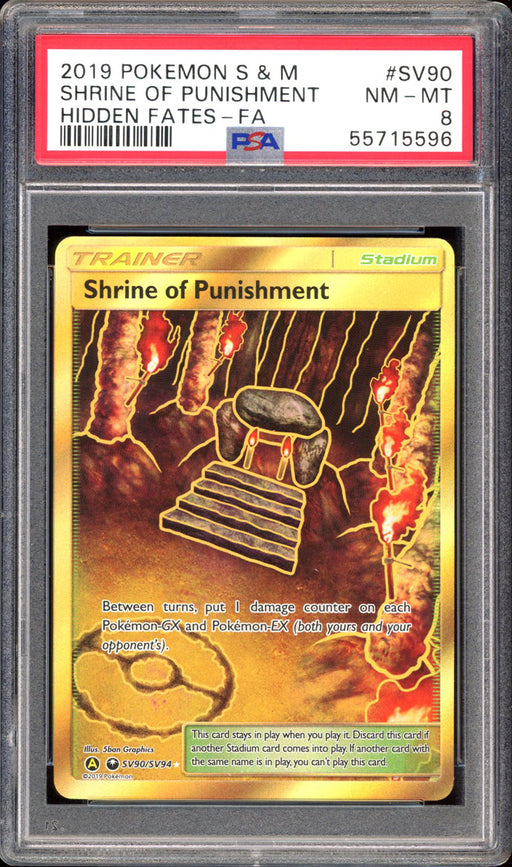 Shrine of Punishment SV90 - PSA 8 - Hidden Fates Full Art