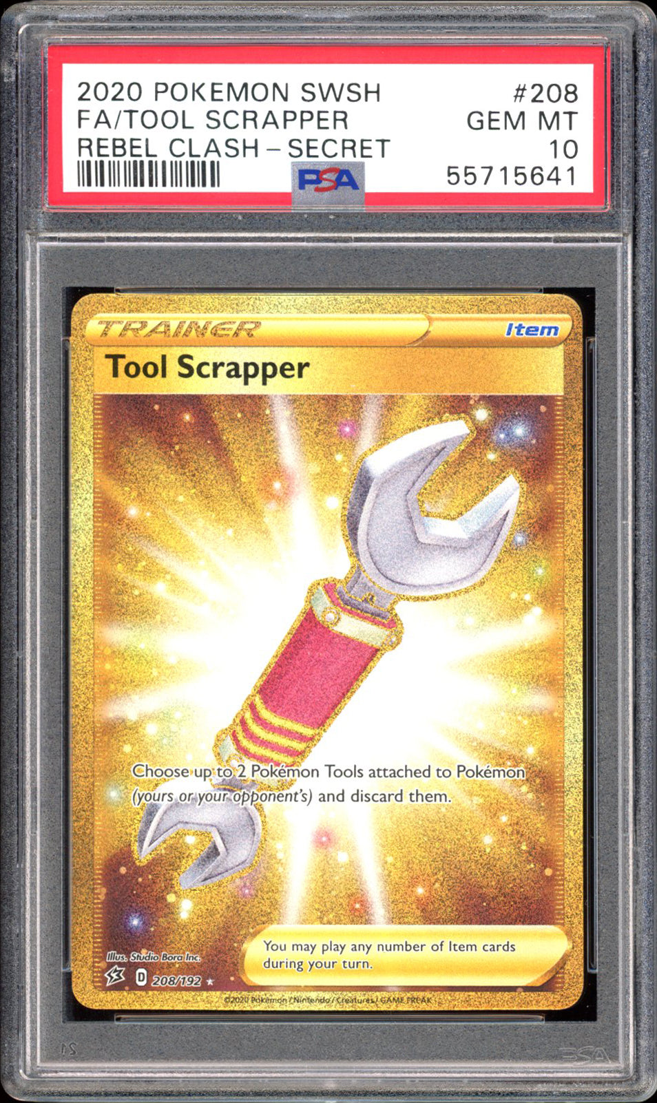 Tool Scrapper 208/192 - PSA 10 - Rebel Clash Secret Rare