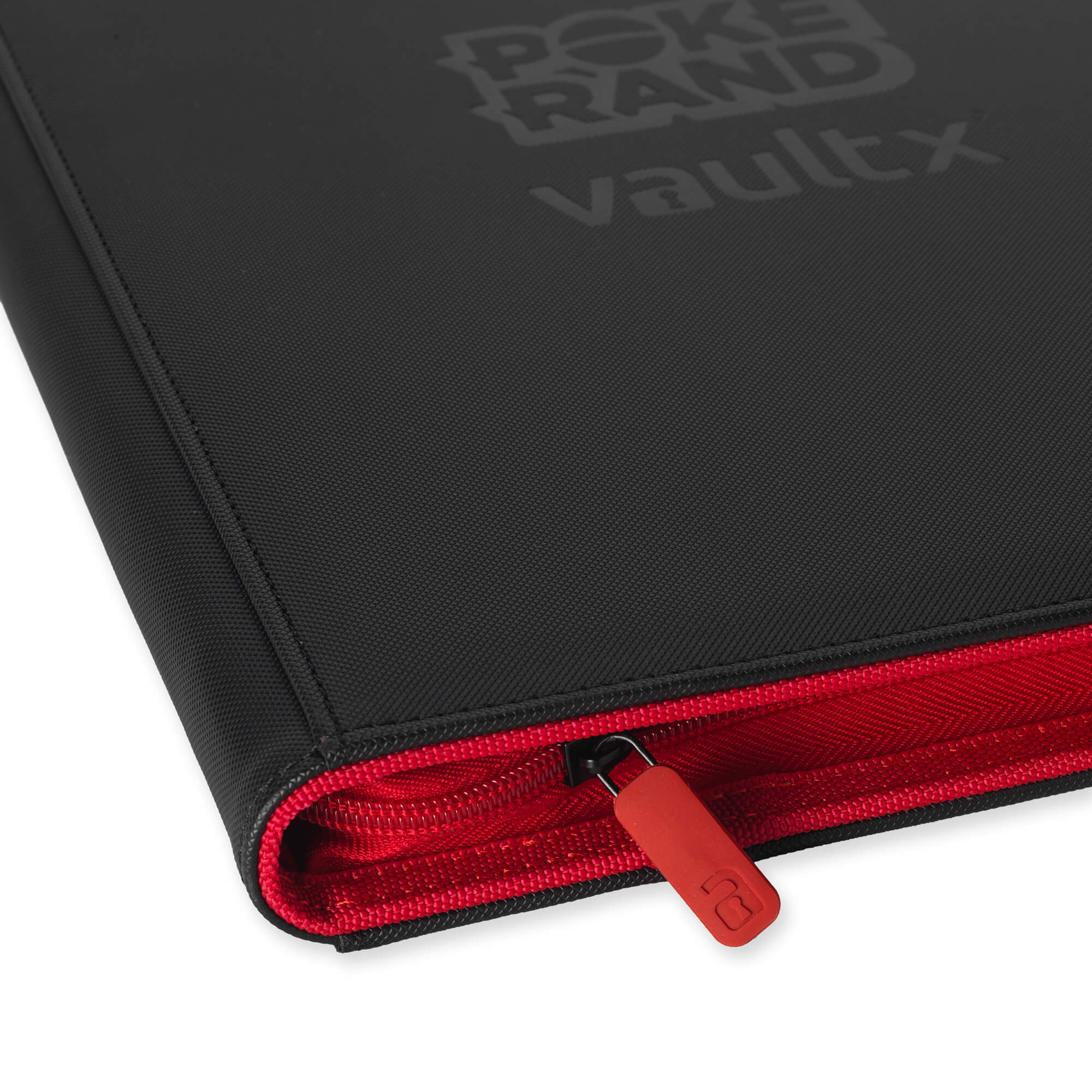 PokeRand Exclusive Vault X Premium eXo-Tec® 9 Pocket Zip Binder (Black & Red) - PokeRand