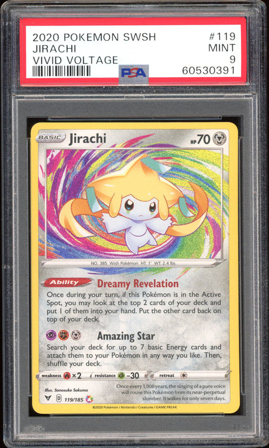 Jirachi - PSA 9 - Vivid Voltage - #119 - Amazing Rare