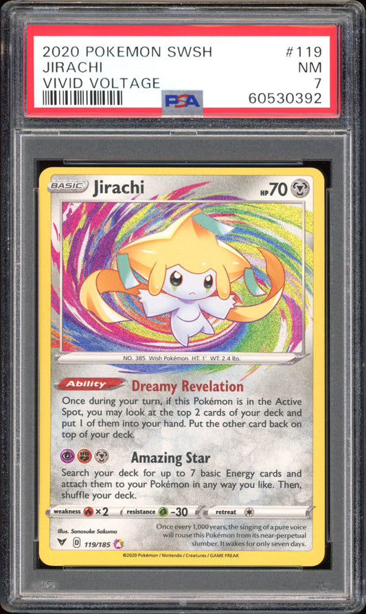 Jirachi - PSA 7 - Vivid Voltage - #119 - Amazing Rare