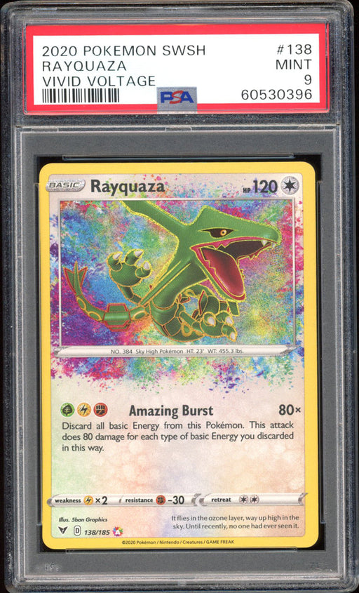 Rayquaza - PSA 9 - Vivid Voltage - #138 - Amazing Rare