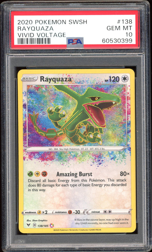 Rayquaza - PSA 10 - Vivid Voltage - #138 - Amazing Rare