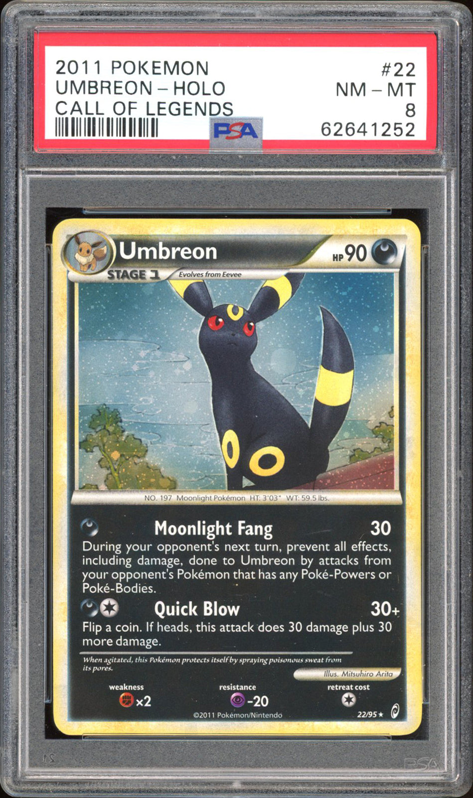 Umbreon 22/95 - PSA 8 - Call of Legends Holo