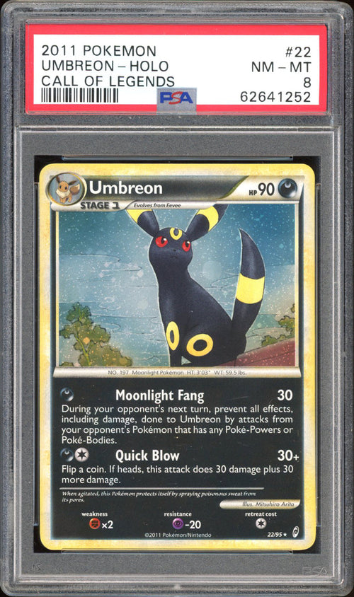 Umbreon 22/95 - PSA 8 - Call of Legends Holo