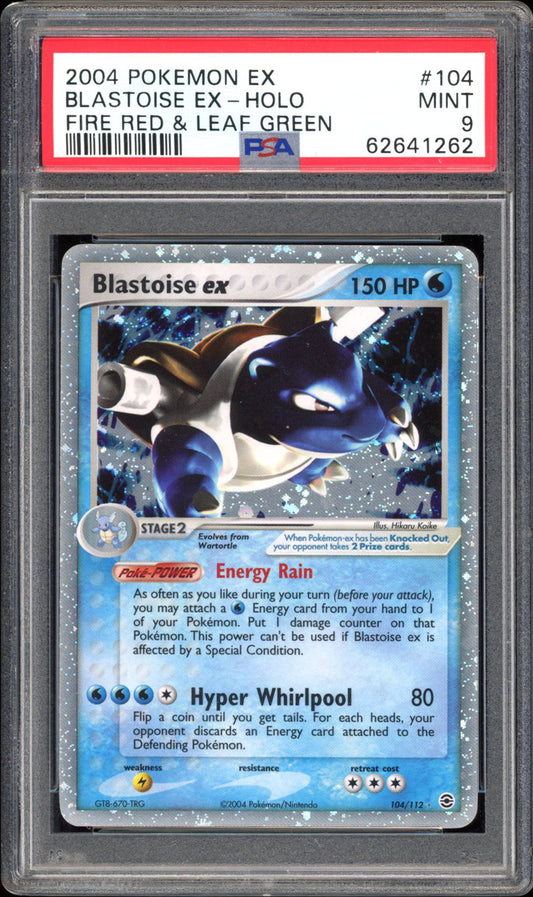 Blastoise EX 104/112 - PSA 9 - Fire Red & Leaf Green Holo