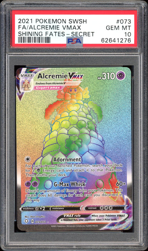 Alcremie VMAX 073/072 - PSA 10 - Shining Fates Secret Rare