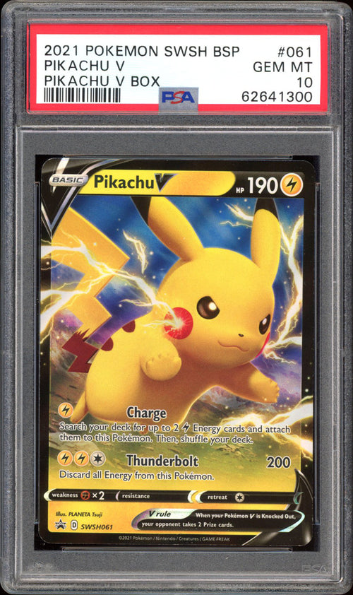 Pikachu V SWSH061 - PSA 10 - Promo Holo