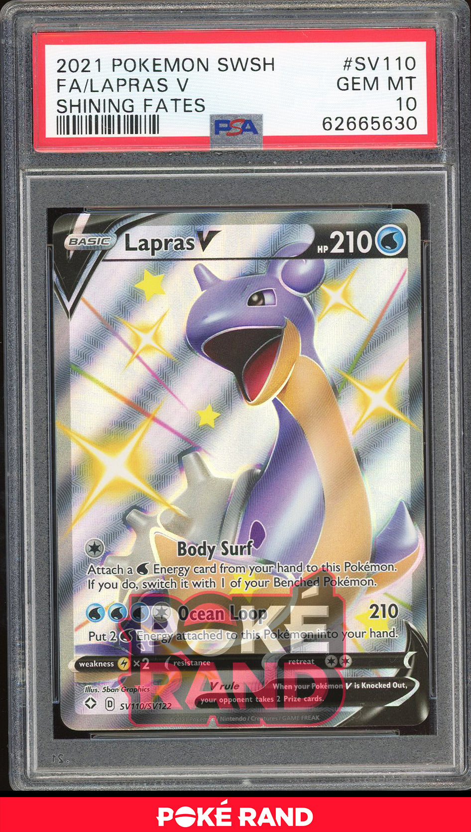 Lapras V - Full Art (PSA 10) - Shining Fates SV110 | PokeRand