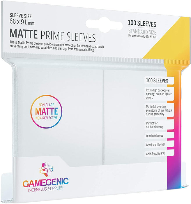 Gamegenic Matte Prime Sleeves - White (100 Sleeves) - PokeRand