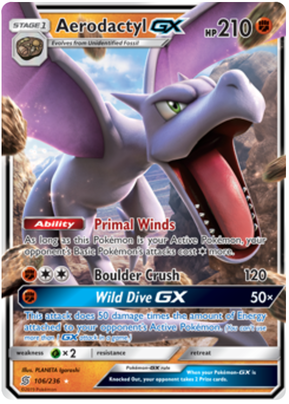 Aerodactyl GX (106/236) - Unified Minds - PokeRand