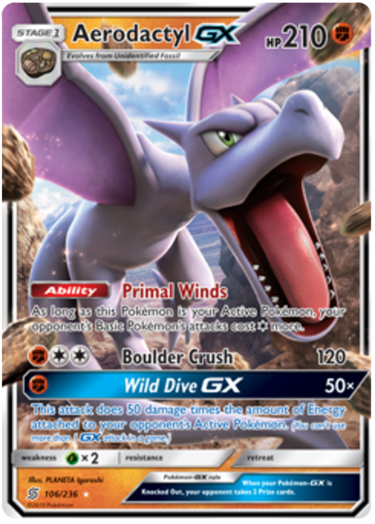 Aerodactyl GX (106/236) - Unified Minds - PokeRand