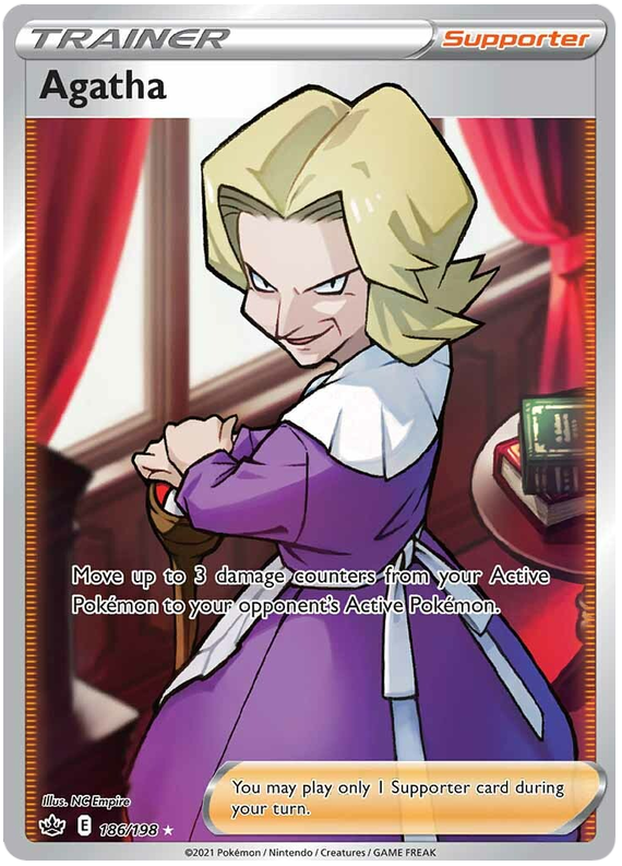 Agatha - Full Art - (186/198) - Chilling Reign - PokeRand