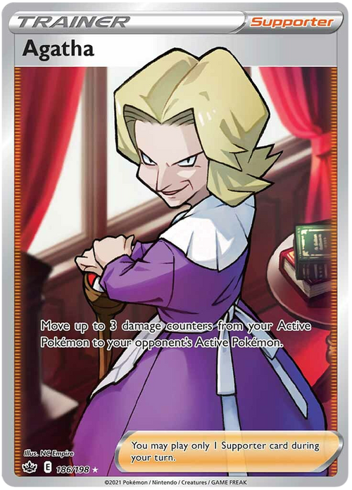 Agatha - Full Art - (186/198) - Chilling Reign - PokeRand