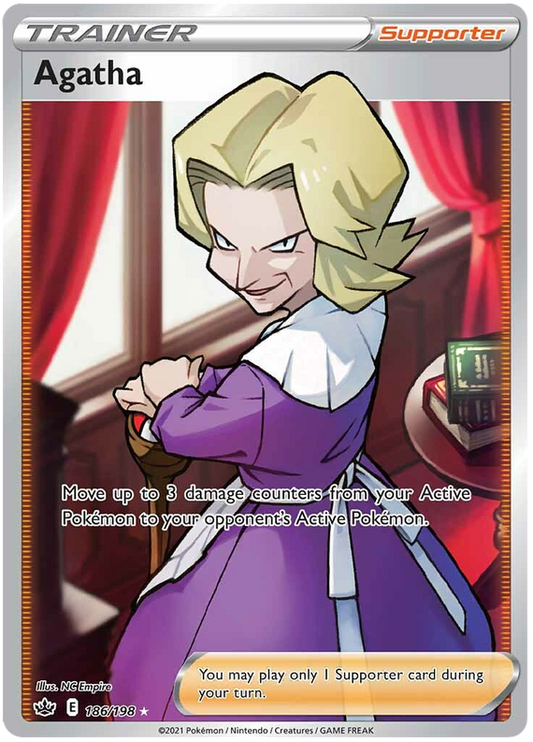 Agatha - Full Art - (186/198) - Chilling Reign - PokeRand