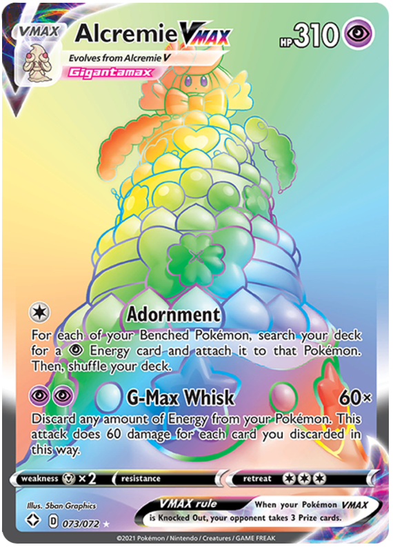 Alcremie VMax - Rainbow Rare - (073/072) - Shining Fates - PokeRand