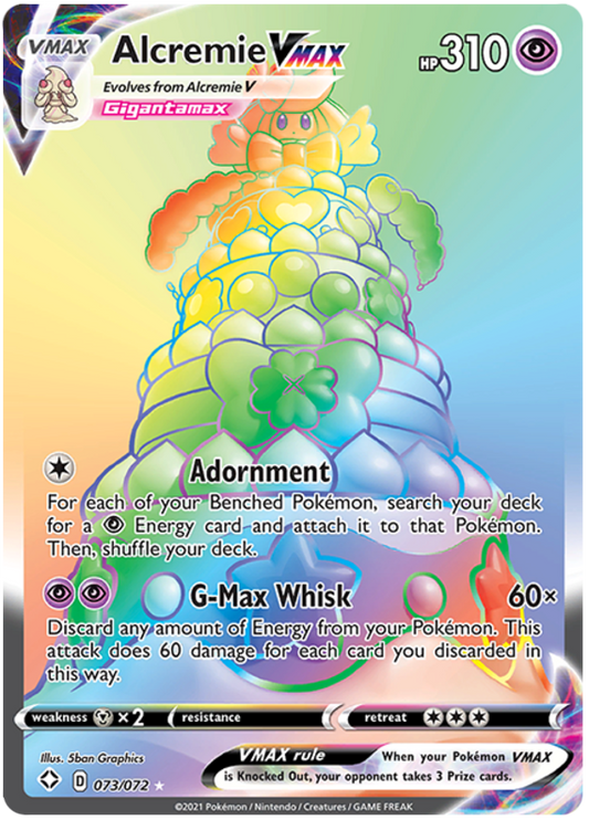 Alcremie VMax - Rainbow Rare - (073/072) - Shining Fates - PokeRand