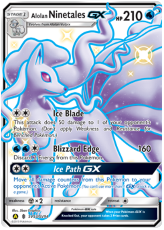 Alolan Ninetales GX (SV53/SV94) - Hidden Fates (Shiny Vault) - PokeRand