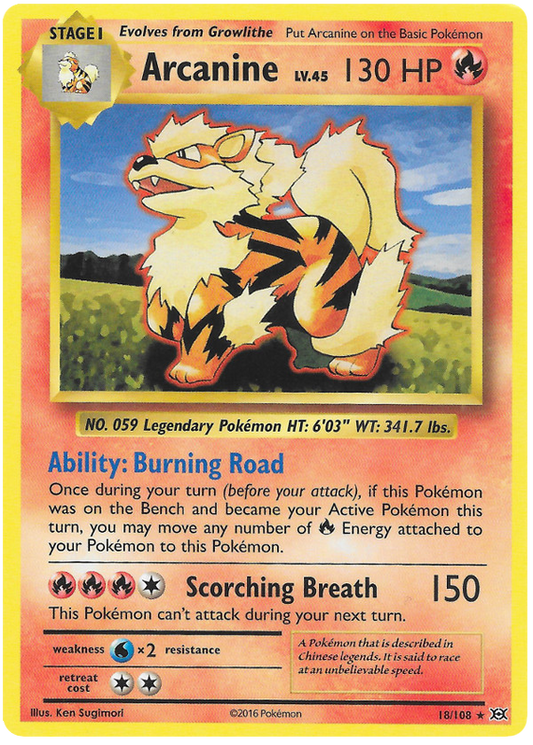 Arcanine - Rare - (18/108) - Evolutions - PokeRand