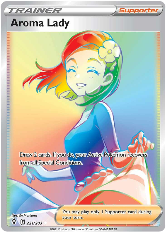 (221/203) Aroma Lady - Rainbow Rare - Evolving Skies - PokeRand