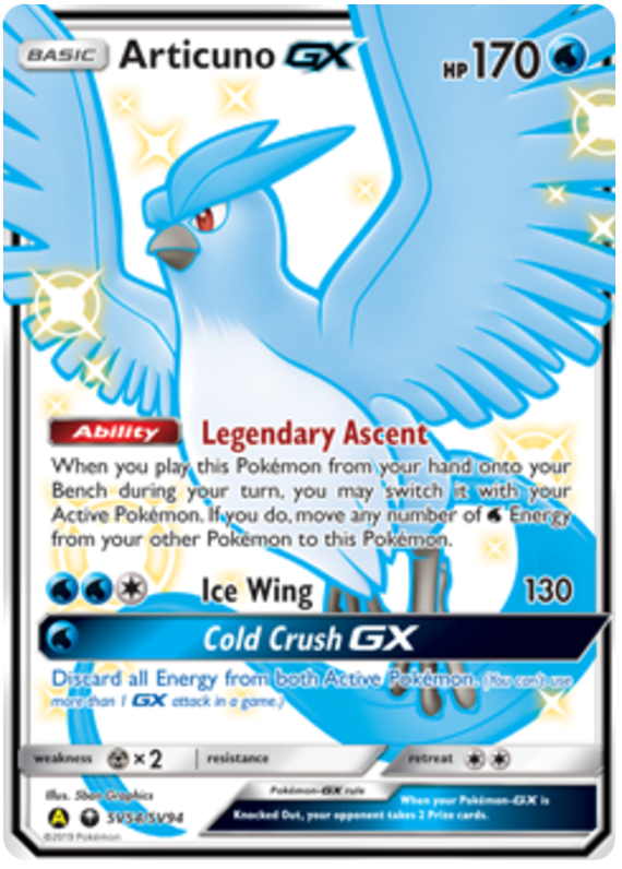 Articuno GX (SV54/SV94) - Hidden Fates (Shiny Vault) - PokeRand