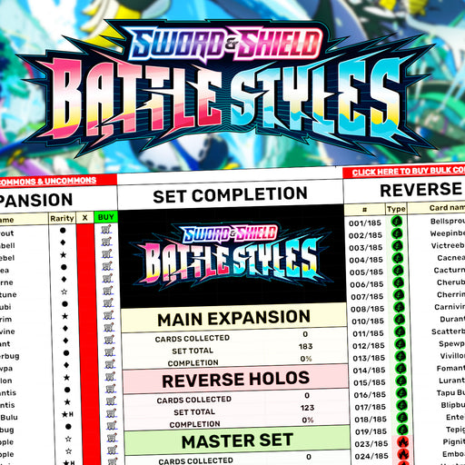 Battle Styles Set Completion Spreadsheet - PokeRand