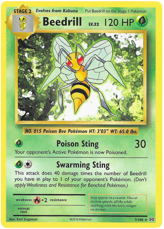 Beedrill - Rare - (7/108) - Evolutions - PokeRand