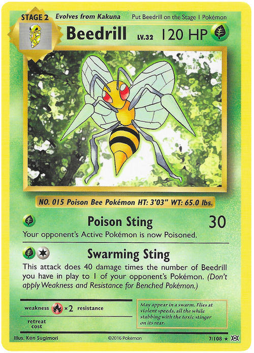 Beedrill - Rare - (7/108) - Evolutions - PokeRand