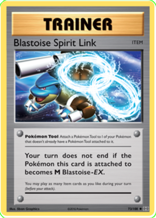 Blastoise Spirit Link - Reverse Holo - (73/108) - Evolutions - PokeRand