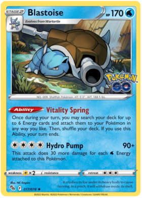 (017/078) Blastoise - Holo - Pokemon GO - PokeRand