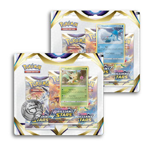 PRE ORDER - 3 Pack Blister (Leafeon or Glaceon) - Brilliant Stars - PokeRand