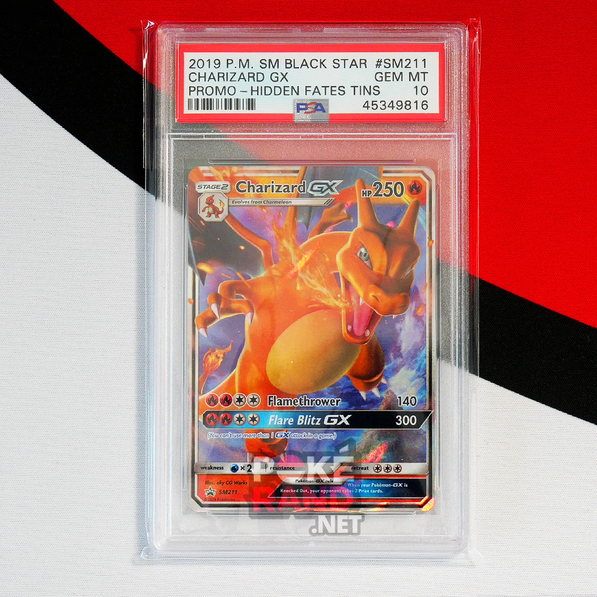 Charizard GX SM211 PSA 10 - Black Star Promo (Hidden Fates Tin) - PokeRand