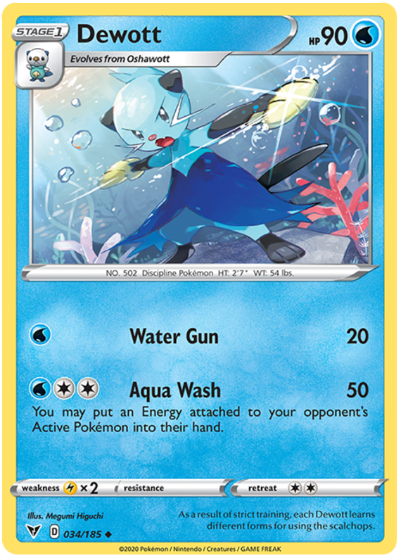 Reverse Holo (034/185) Dewott - Vivid Voltage - PokeRand