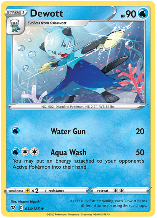 Reverse Holo (034/185) Dewott - Vivid Voltage - PokeRand