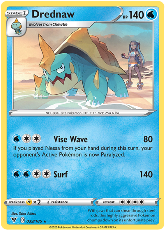 Reverse Holo (039/185) Drednaw - Vivid Voltage - PokeRand