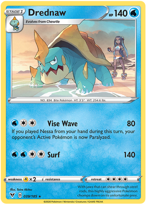 Reverse Holo (039/185) Drednaw - Vivid Voltage - PokeRand