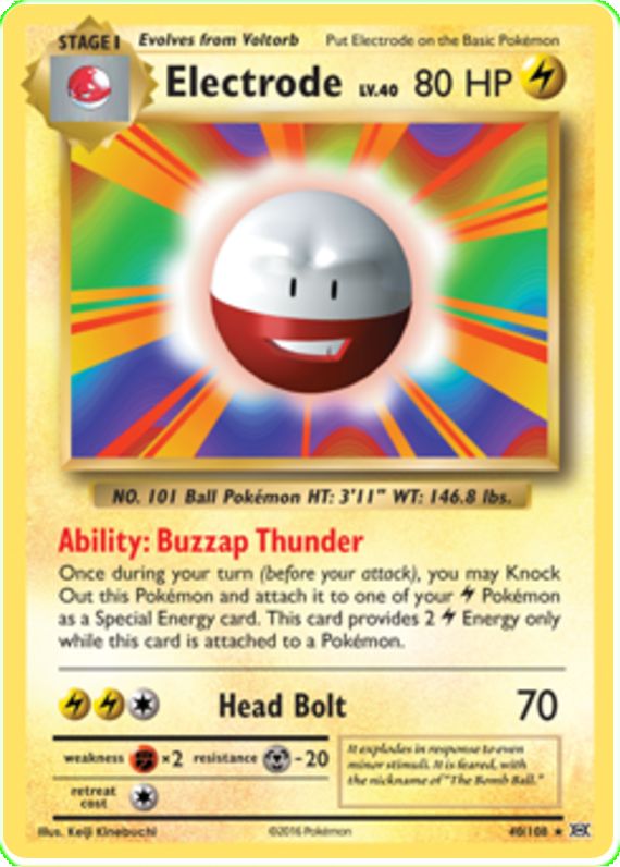 Electrode - Reverse Holo - (40/108) - Evolutions - PokeRand