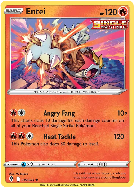 (019/203) Entei - Holo - Evolving Skies - PokeRand